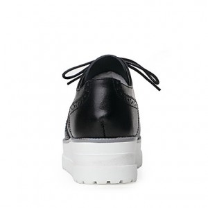 Women's Oxfords Spring / Summer / Fall / Winter Platform / Creepers Cowhide Outdoor / Office & Career /Black /