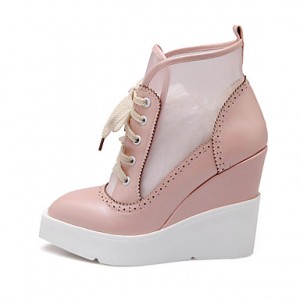 Women's Shoes Wedge Heel Pointed Toe Fashion Sneakers with Lace-up Casual More Colors available