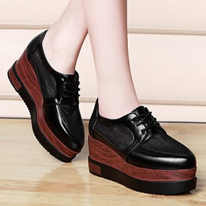 Women's Shoes Tulle Wedge Heel Wedges/Creepers Fashion Sneakers Party & Evening/Athletic/Dress/Casual Black/Silver