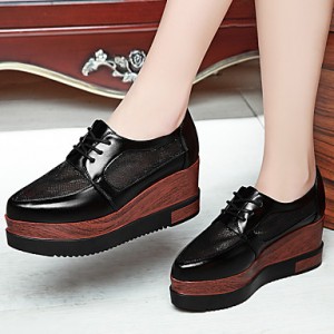 Women's Shoes Tulle Wedge Heel Wedges/Creepers Fashion Sneakers Party & Evening/Athletic/Dress/Casual Black/Silver