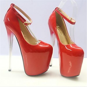 Women's Shoes Stiletto Heel Round Toe Heels Dress Red